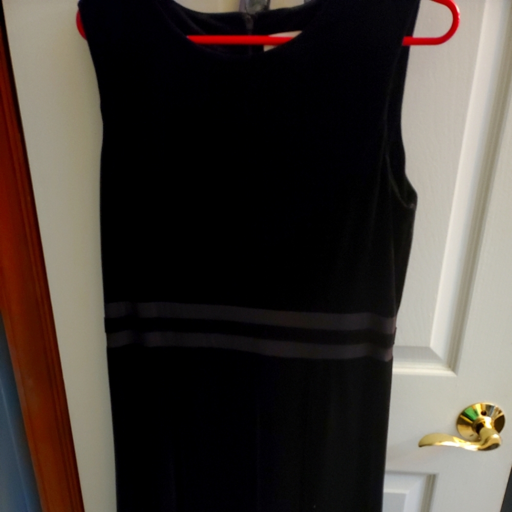 Calvin Klein black velvet dress